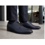 Pantofi Derby bărbați bleumarin din piele naturală perforată 346ABLM